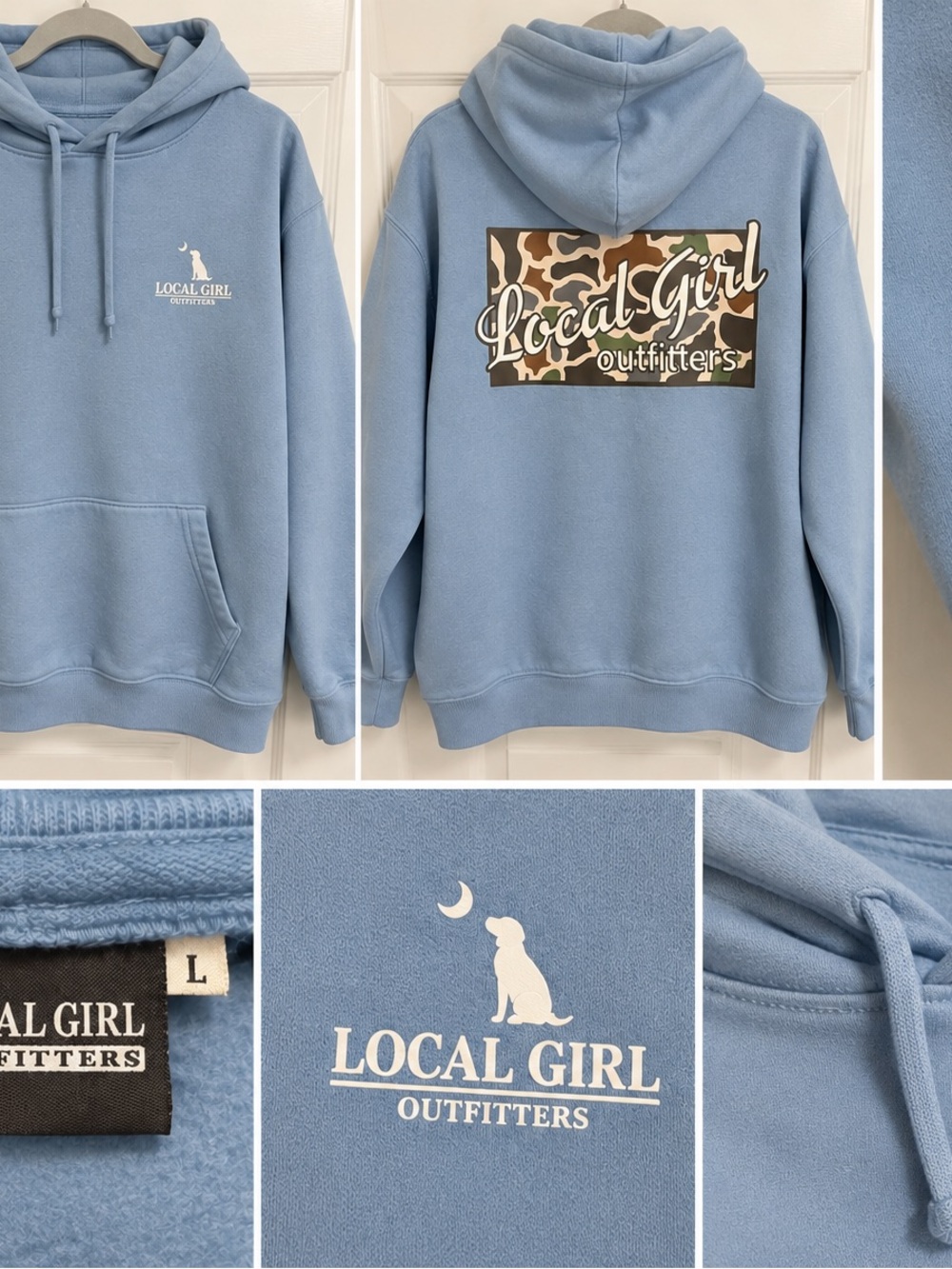 Women's Dusty Blue Logo Hoodie
